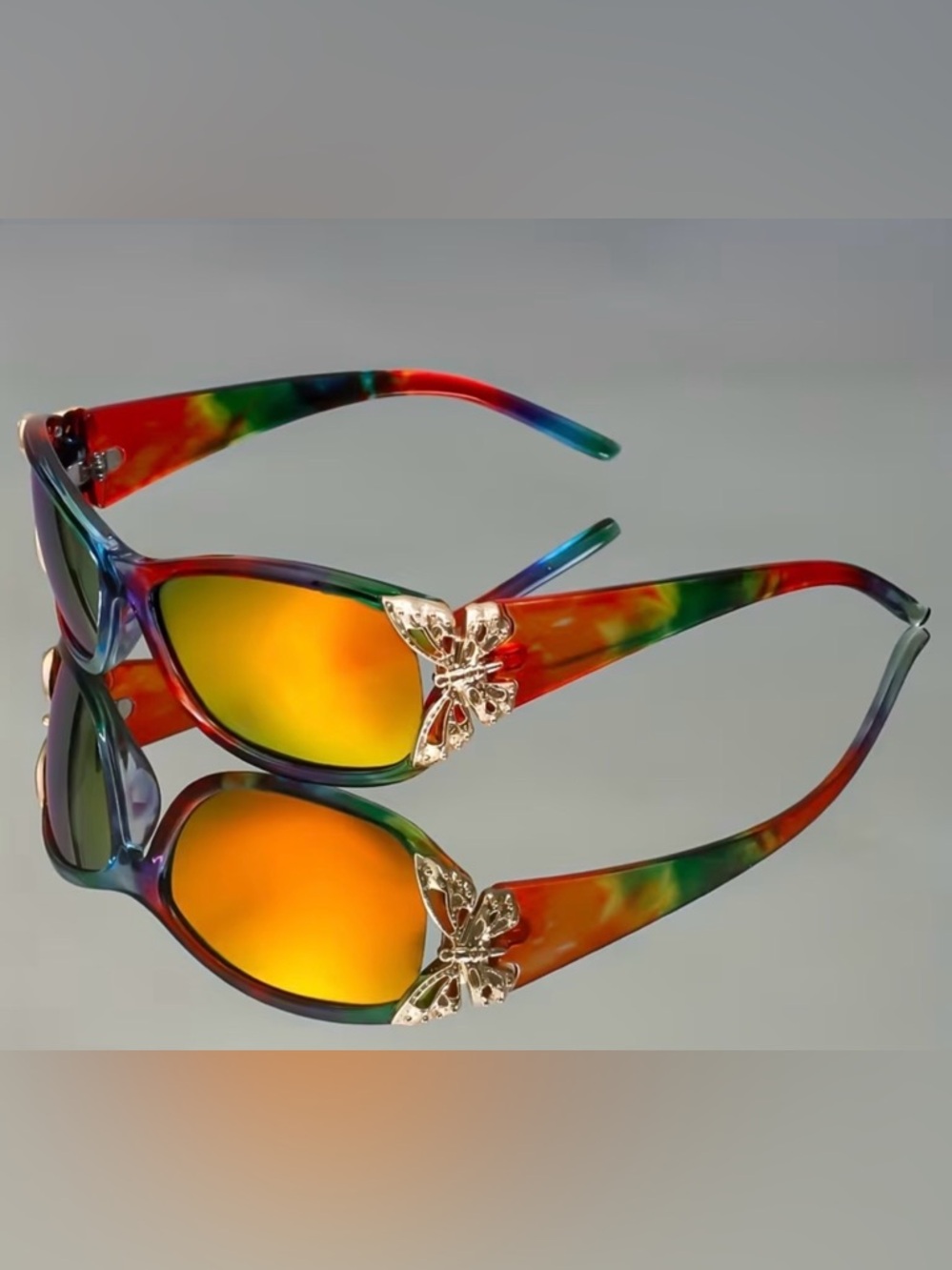 Multicolor Butterfly Accent Sunglasses - Women - Picture 5 of 5
